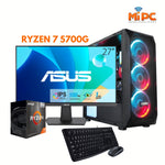 Computador Gamer Ryzen 7 5700g, 512 Solido, Ram 16, Monitor