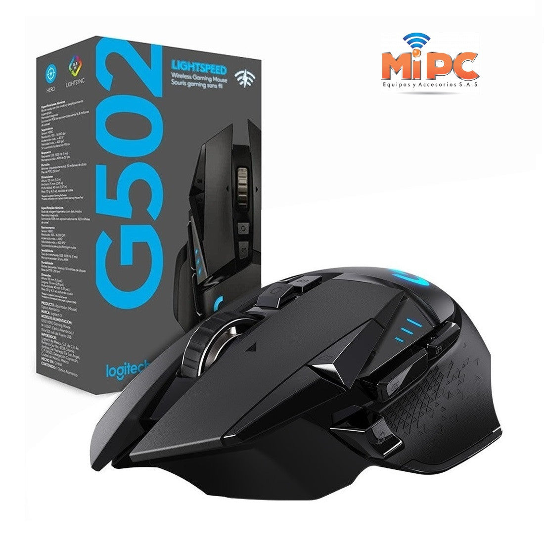 Logitech g502 lightspeed wireless Mouse GAMER Con SENSOR HERO