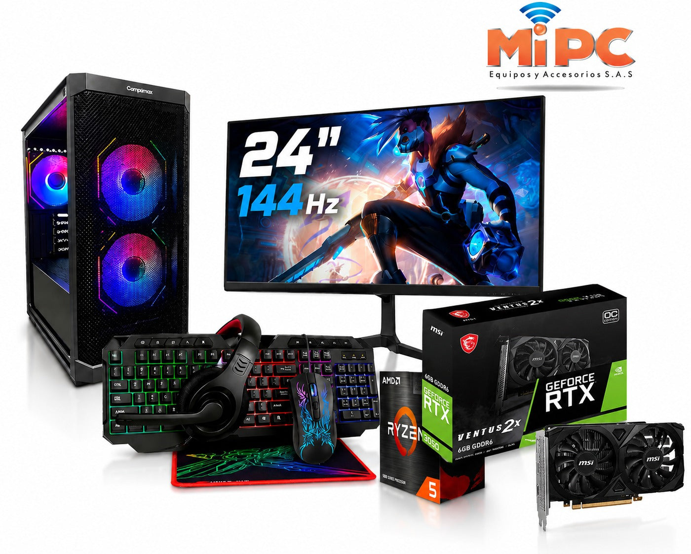 PC Gamer Combo Compumax Ryzen 5 5600GT + RTX 3050 6GB