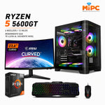 🖥️ Combo Gamer Ryzen 5 5600G + Monitor MSI Curvo 23.6" 100Hz