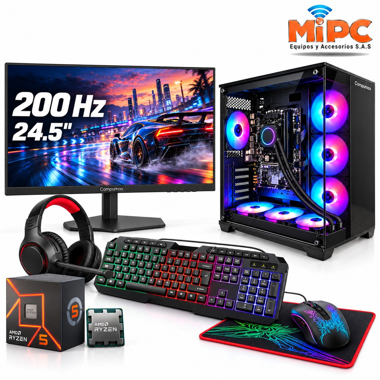 Combo Ryzen 5 8600G con Monitor 200Hz