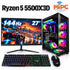 Combo PC Gamer Ryzen 5 5500X3D + RTX 5060 Ti de 8GB | Monitor a Elección