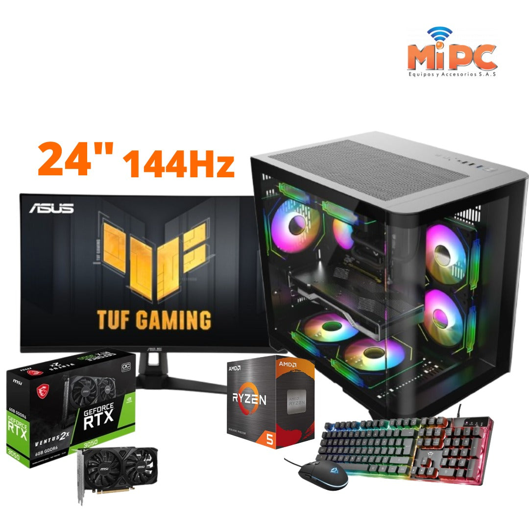 🎮💥 OFERTA ESPECIAL: PC Gamer Ryzen 5 5600GT + Tarjeta de Video RTX 3050 + Monitor 24" ¡Todo Incluido 🔥Mejor Precio!
