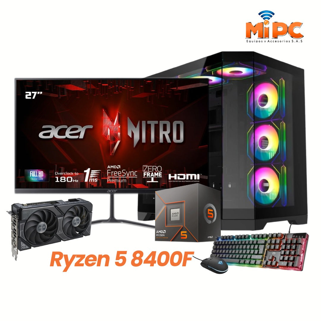 🔥 ¡OFERTA ESPECIAL! PC Gamer con Ryzen 5 8400F / NVIDIA RTX 5050 8GB: Tecnología Blackwell 🔥
