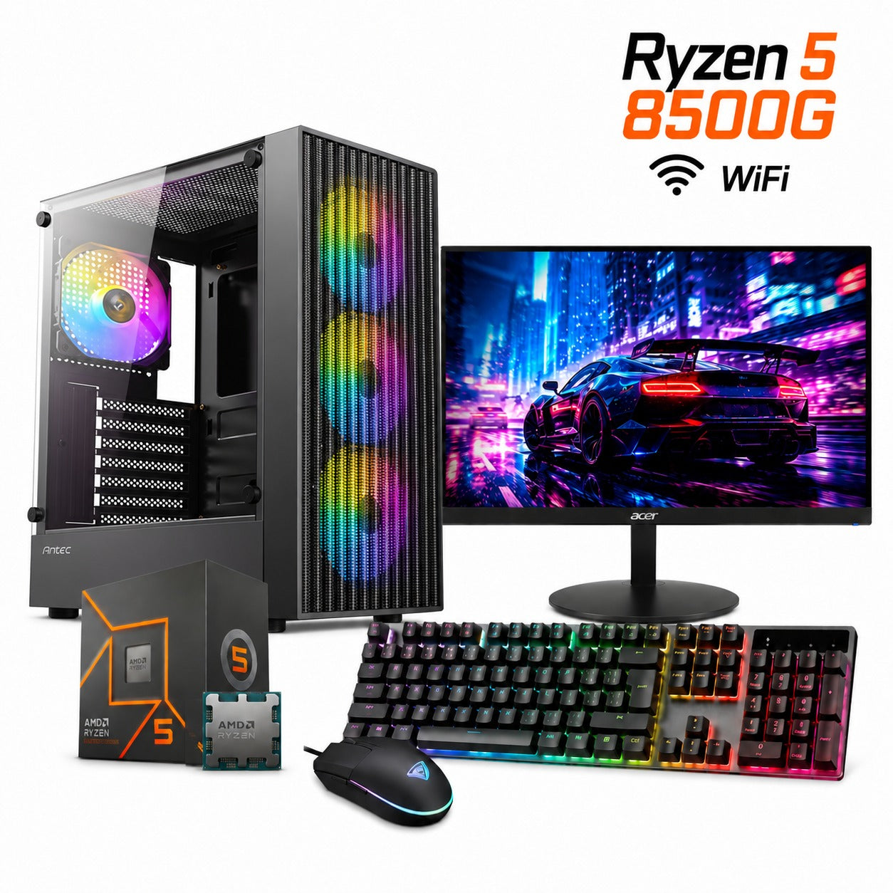 Combo PC gamer Ryzen 5 8500G Wifi