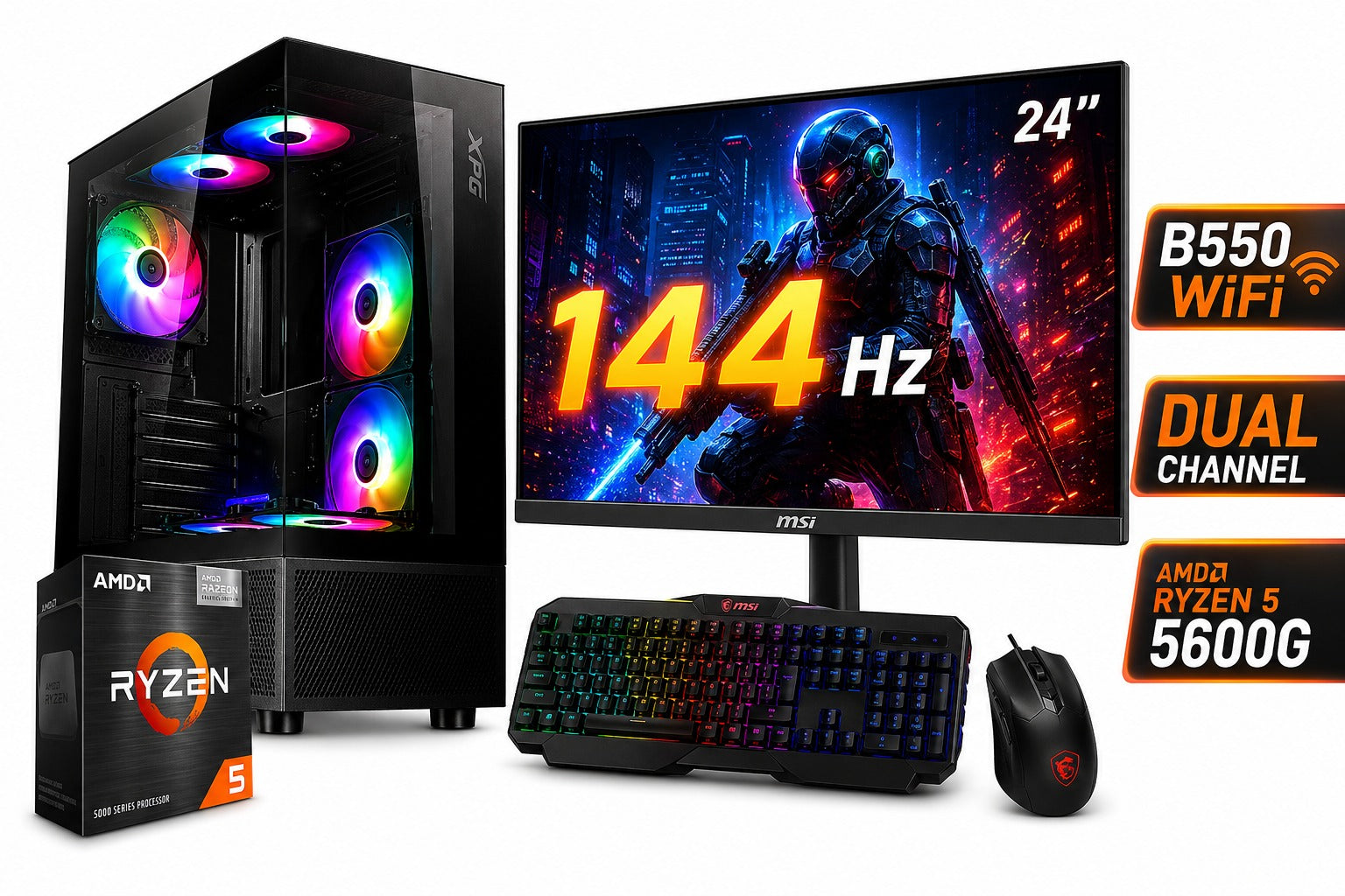 Combo Ryzen 5 5600GT B550 Wifi MSI 24