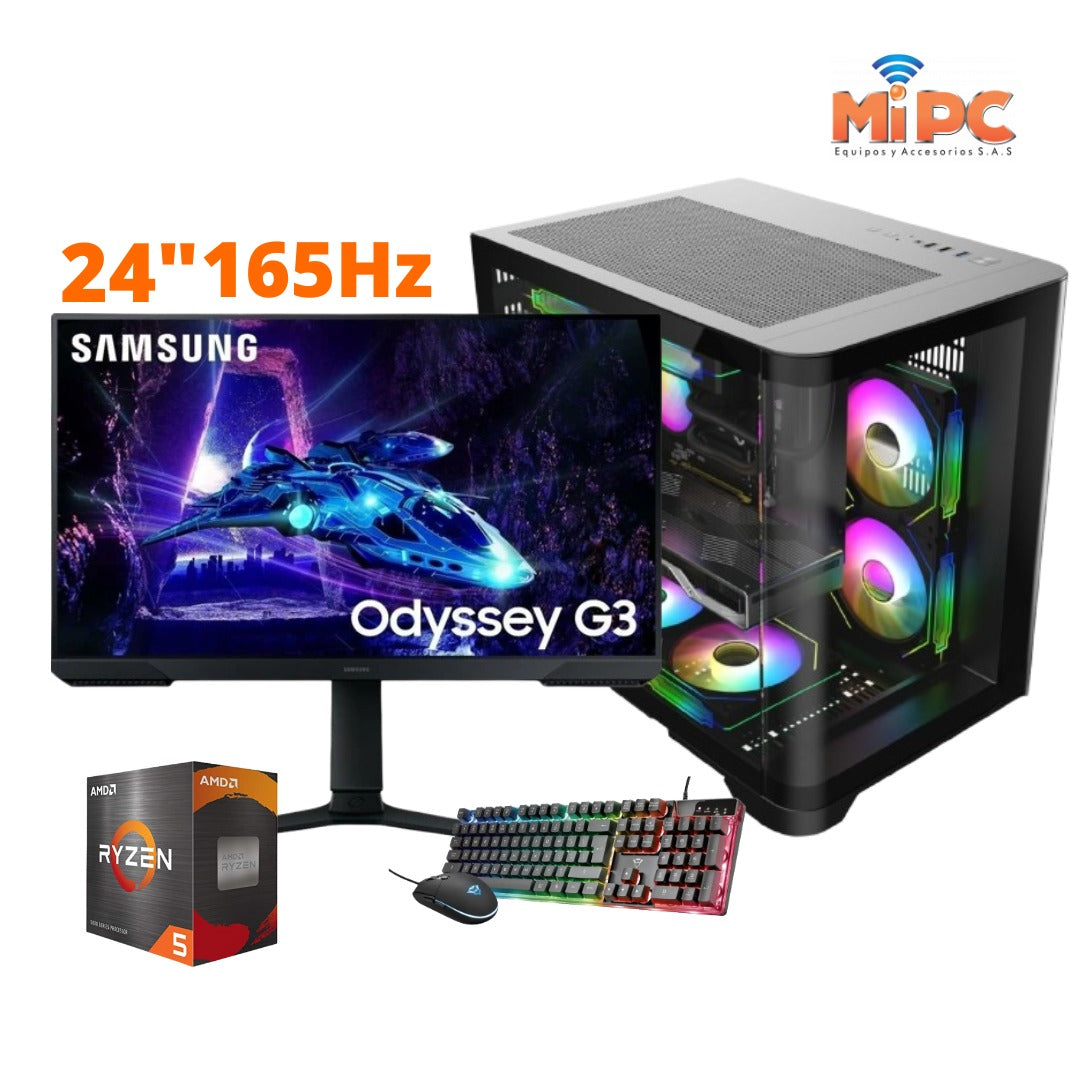 OFERTA ESPECIAL ⚡ Computador Gamer Ryzen 5 5600g / Monitor Samsung Odyssey 165 Hz, Altura Ajustable