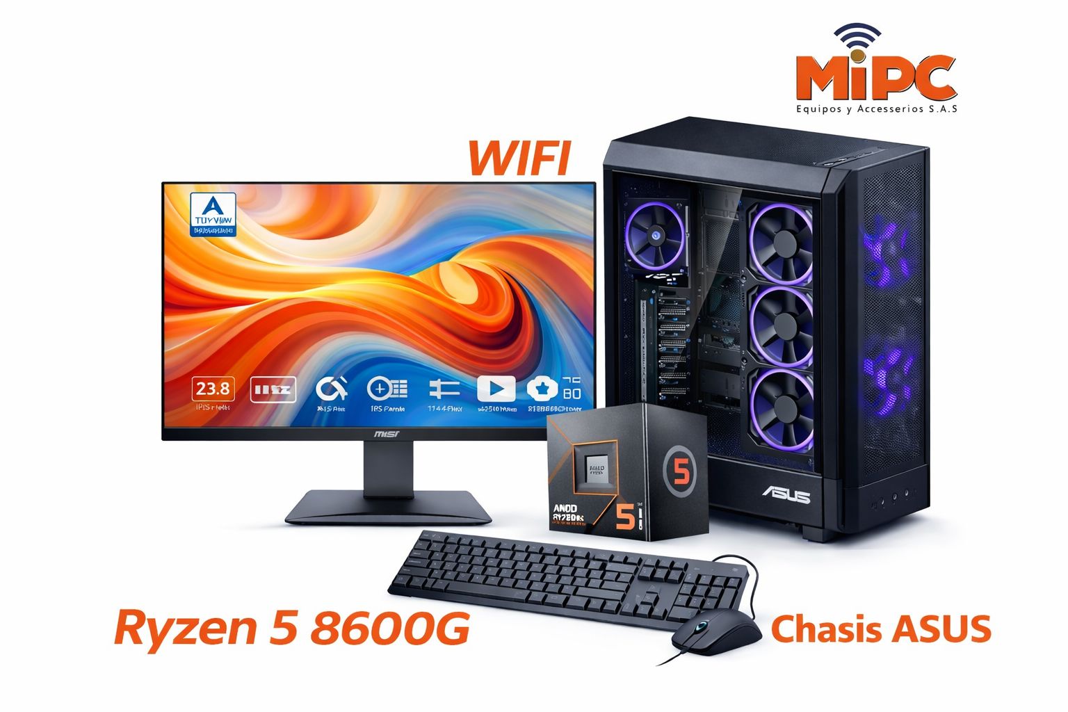 Combo Ryzen 5 8600G monitor Asus