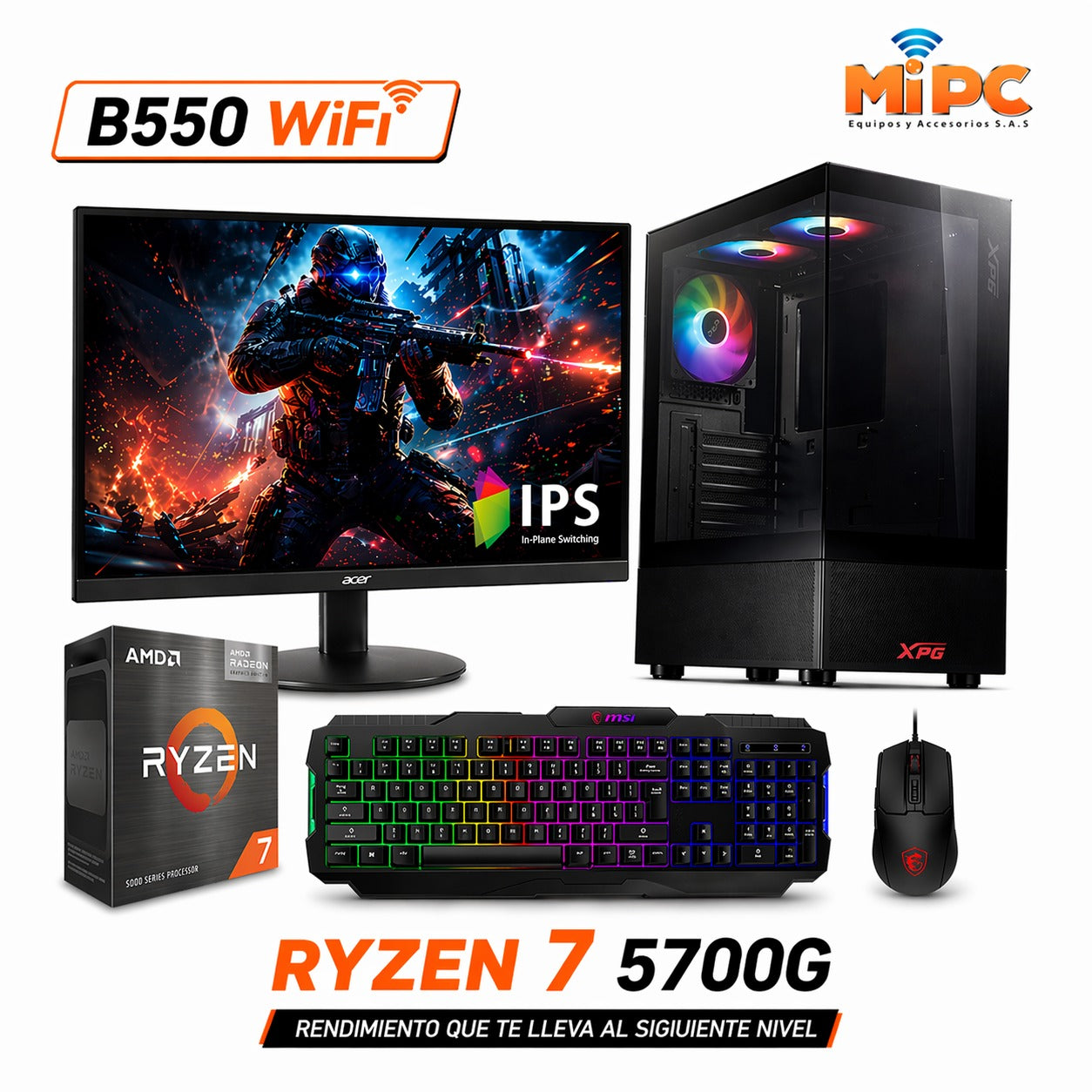 Combo Ryzen 7 5700G B550 WIFI