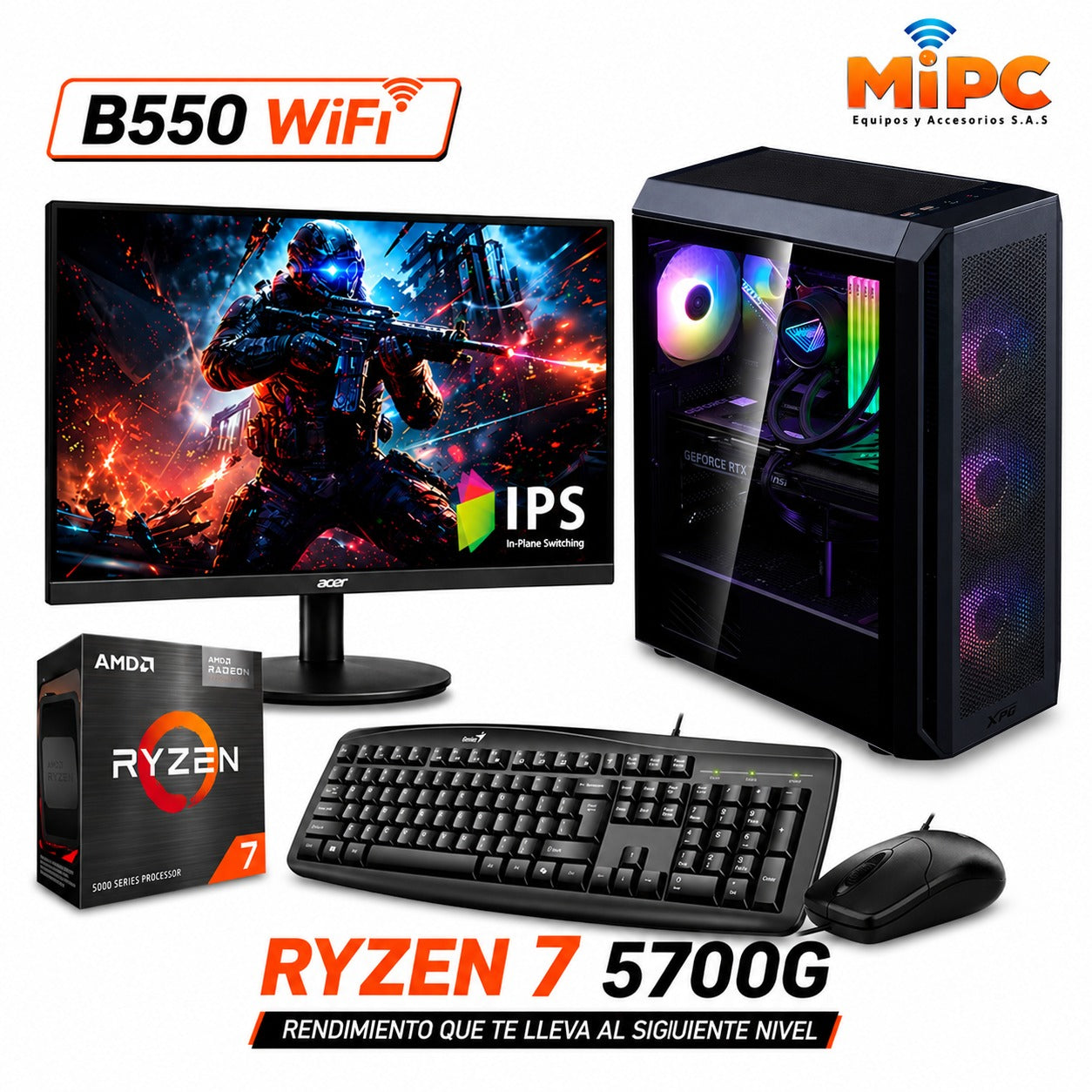 Combo Ryzen 7 5700G Wifi