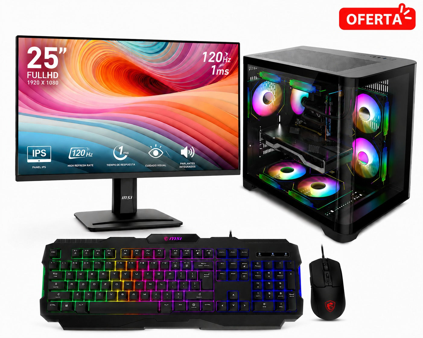 Combo Ryzen 7 5700G con Monitor msi de 25