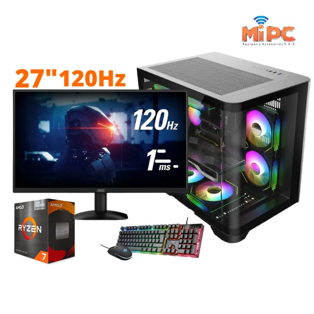 Combo Ryzen 7 5700g con 27 120 hz