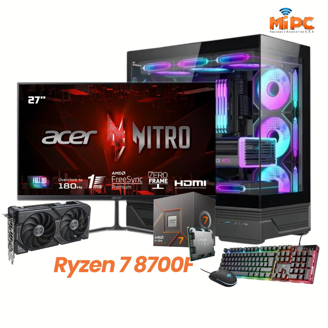 💥 ¡OFERTA ESPECIAL! 💥 PC Gamer Ryzen 7 8700F + RTX 3050 - La Diferencia Entre "Jugar" y JUGAR DE VERDAD 🎯