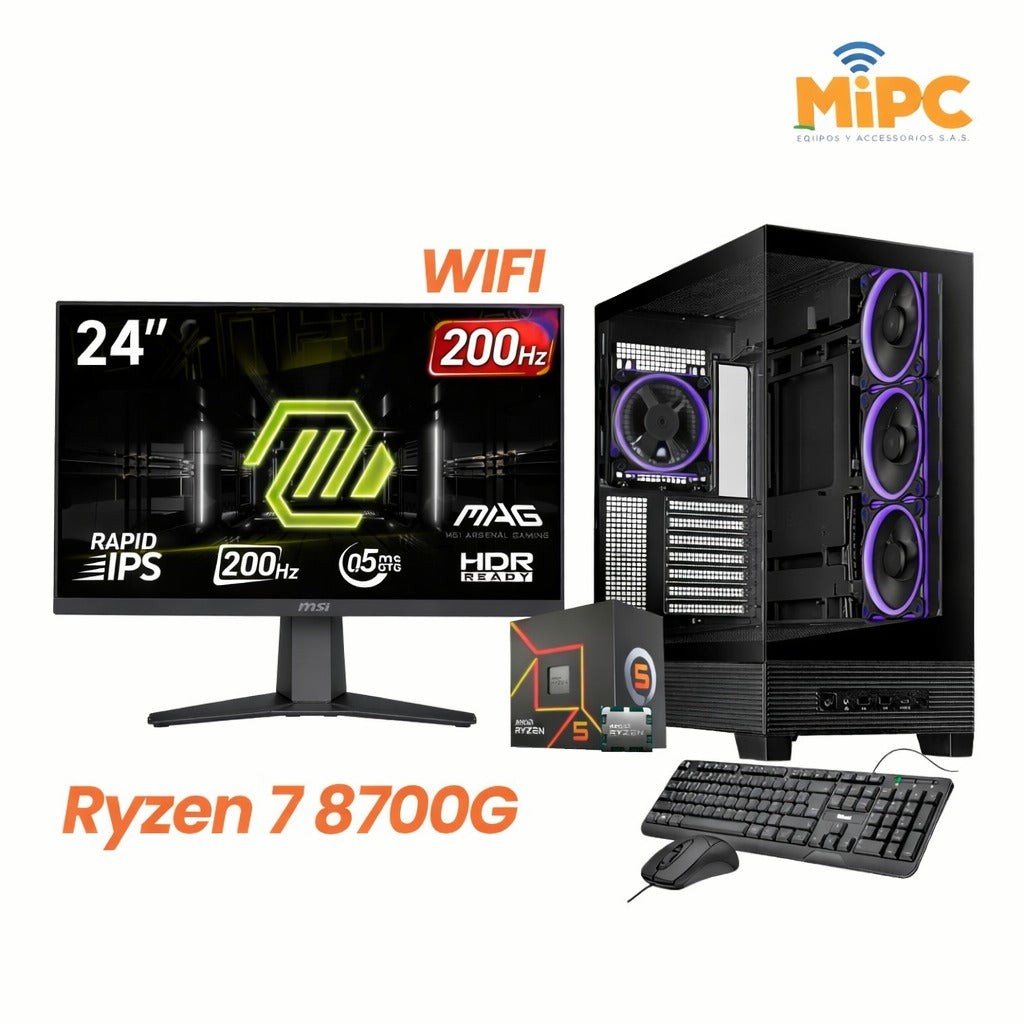 Combo Pc Gamer Completa Ryzen 7 8700G