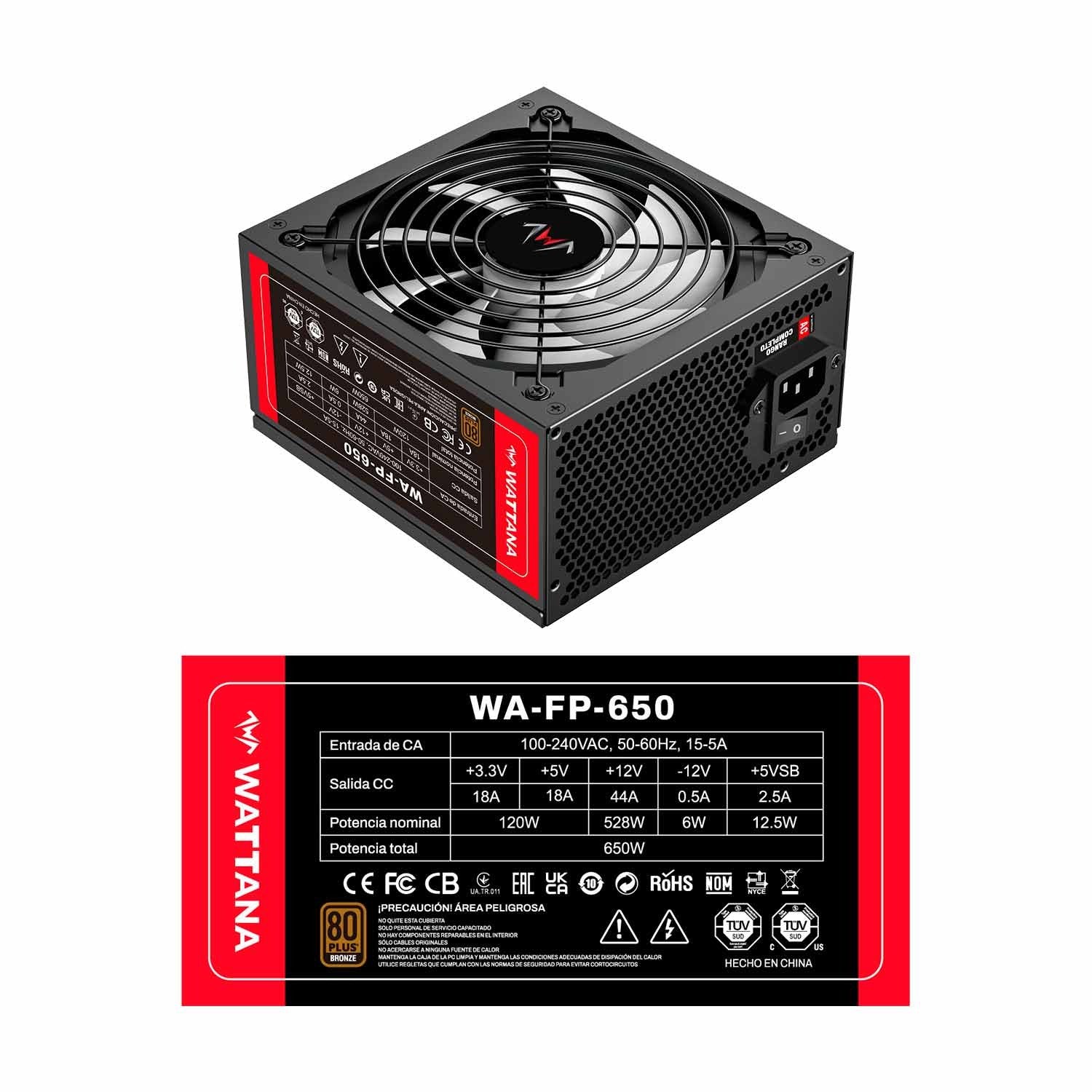 Fuente Real 650w Bronce