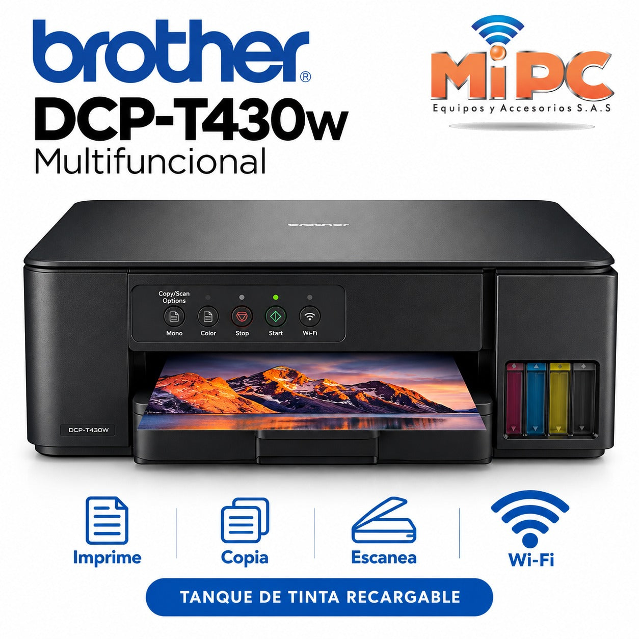 Impresora Brother DCP-T430W Multifuncional