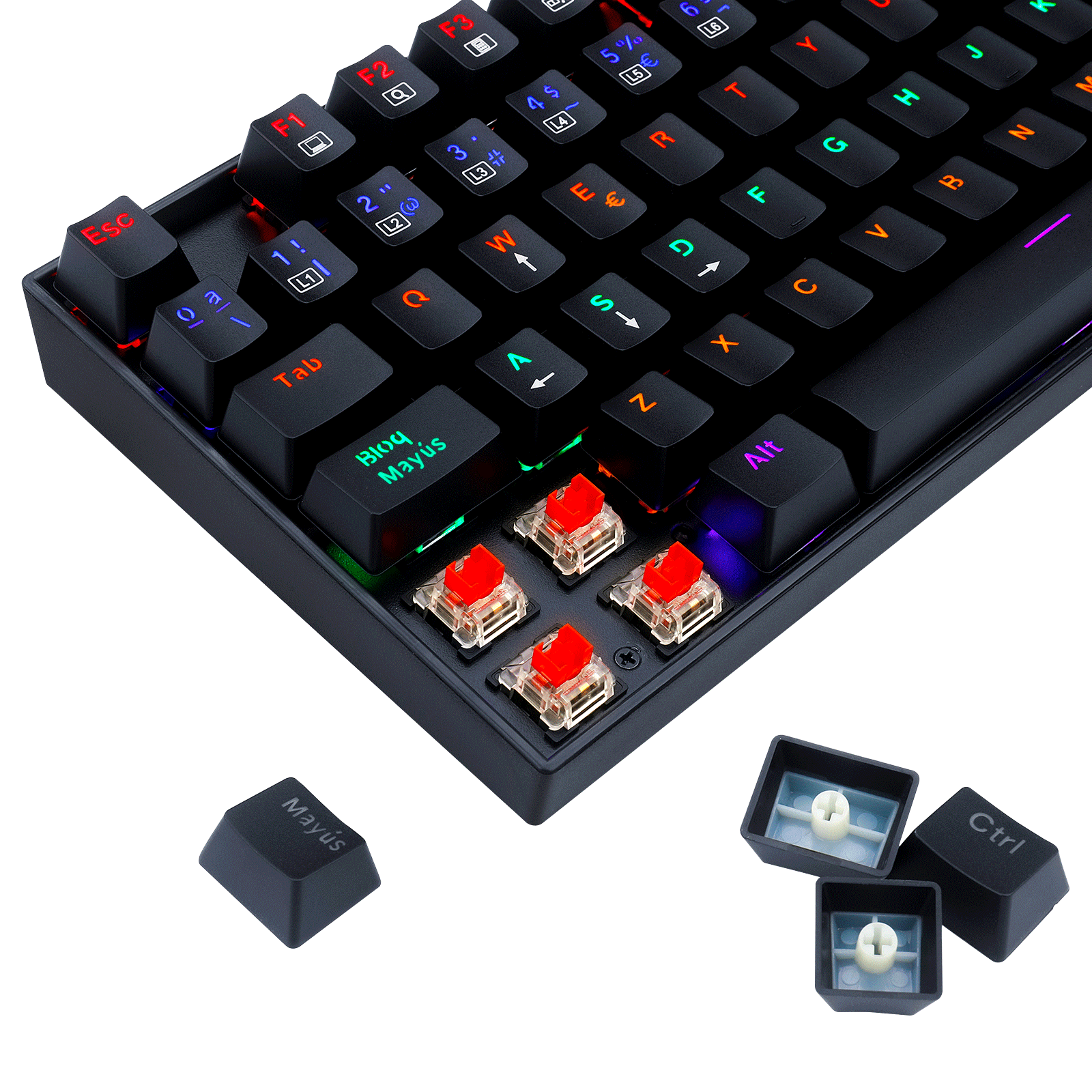 Teclado Mecanico Redragon Kumara K552 RGB Negro