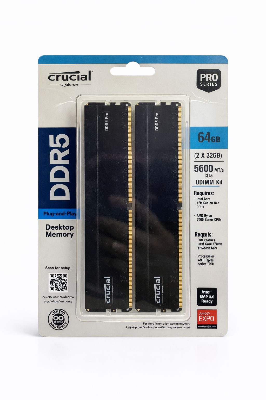Kit RAM DDR5 64 GB 2x32 Crucial