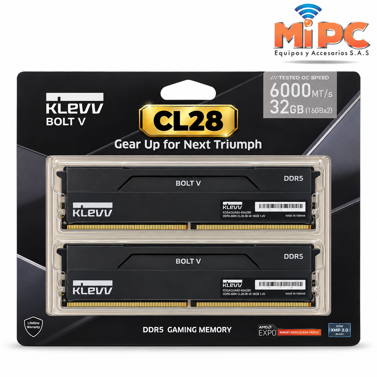 Memoria KLEVV BOLTV DDR5 32GB CL28