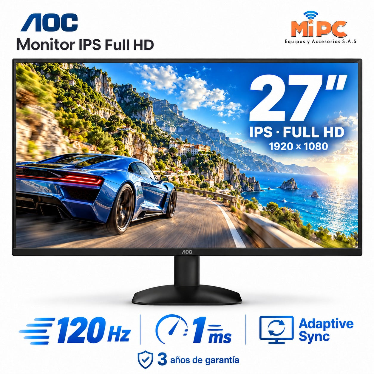 Monitor AOC 27B35H3 27 ips 120 hz 1 ms