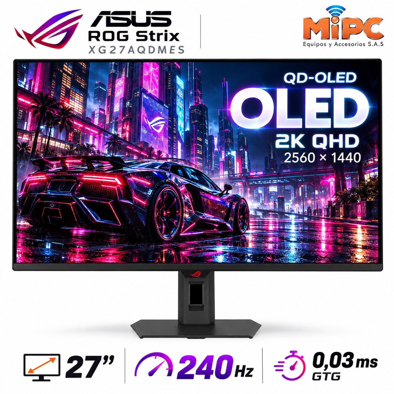 Monitor ASUS ROG Strix OLED XG27AQDMES 27 240Hz 0.03ms