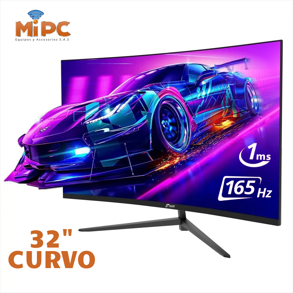 Monitor Gamer Curvo 32” 165 Hz 1 ms | Experiencia Inmersiva y Desempeño Imparable