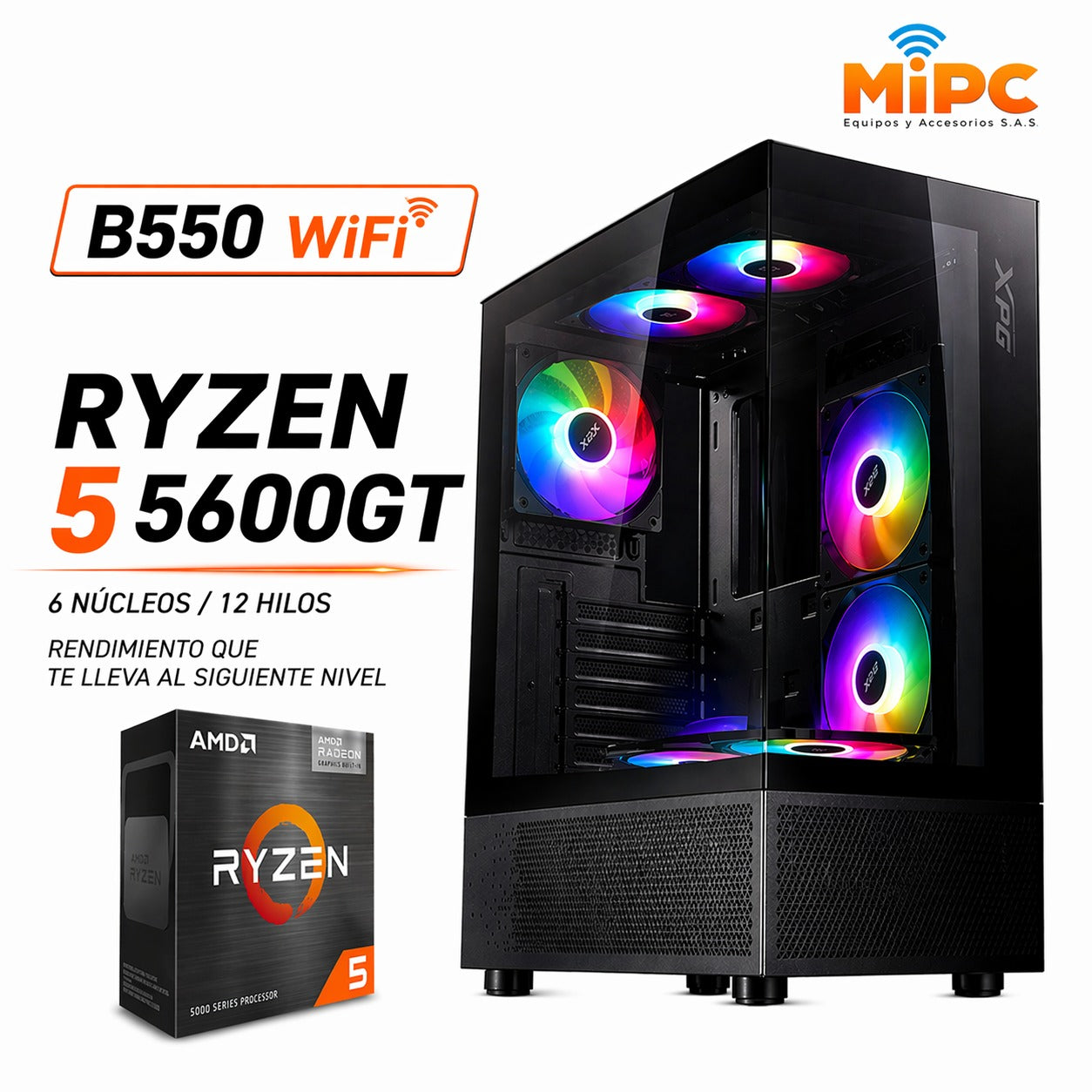 Pc Gamer Ryzen 5 5600Gt con B550 wifi