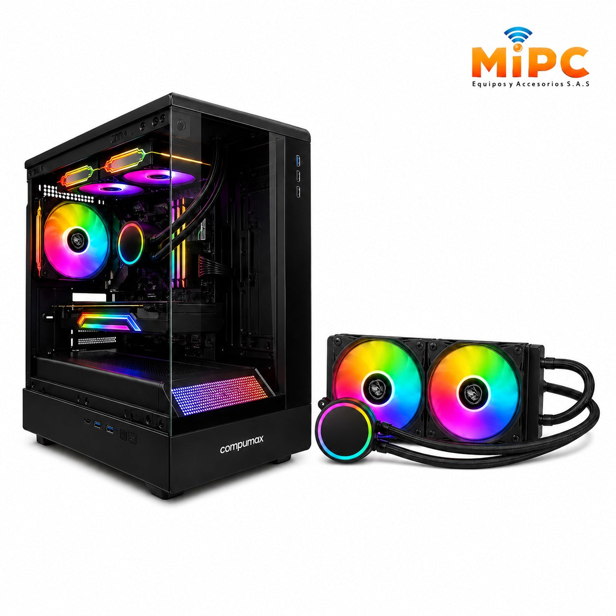 PC Gamer Ryzen 7 8700F + Grafica RTX 5050 de 8GB | Líquida 240