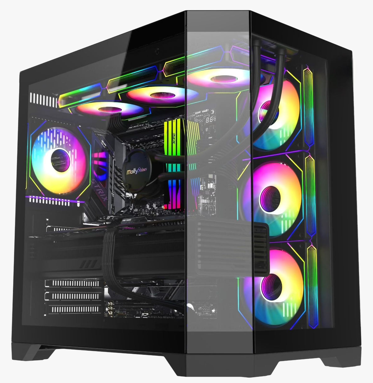 Chasis Power Group Pecera 7 Fan RGB
