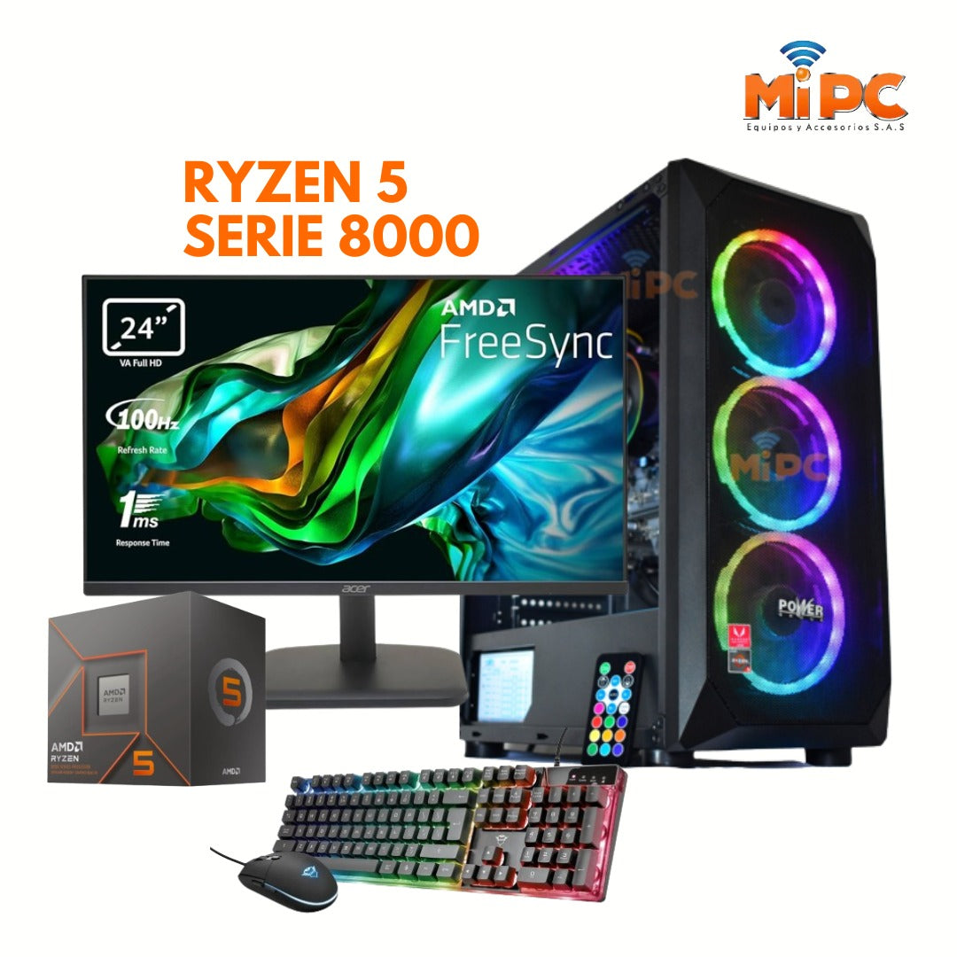 Computador Gamer Completo Ryzen 5 8600G / Solido 512 - 1 Tb