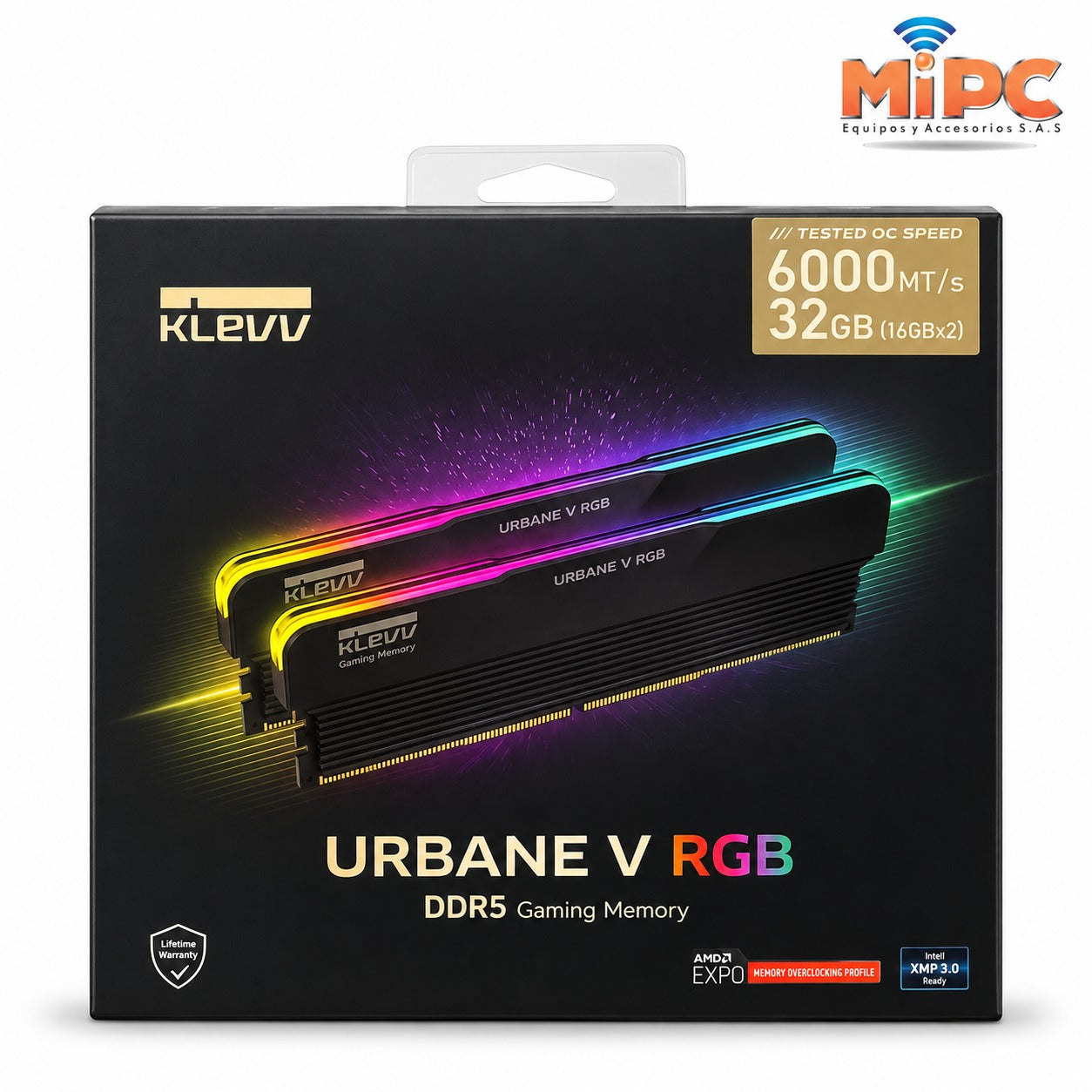 RAM KLEVV URBANE V RGB DDR5 KIT 32GB 6000MHz CL30