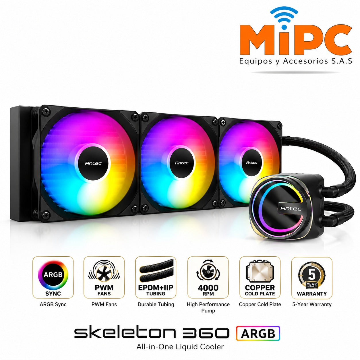 Refrigeracion Liquida ANTEC 360 SKELETOR ARGB