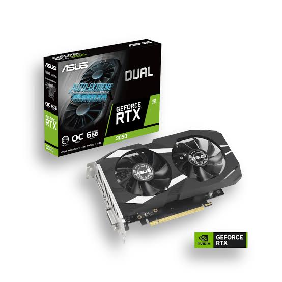 Tarjeta De Video RTX 3050 Asus Dual de 6 Gb