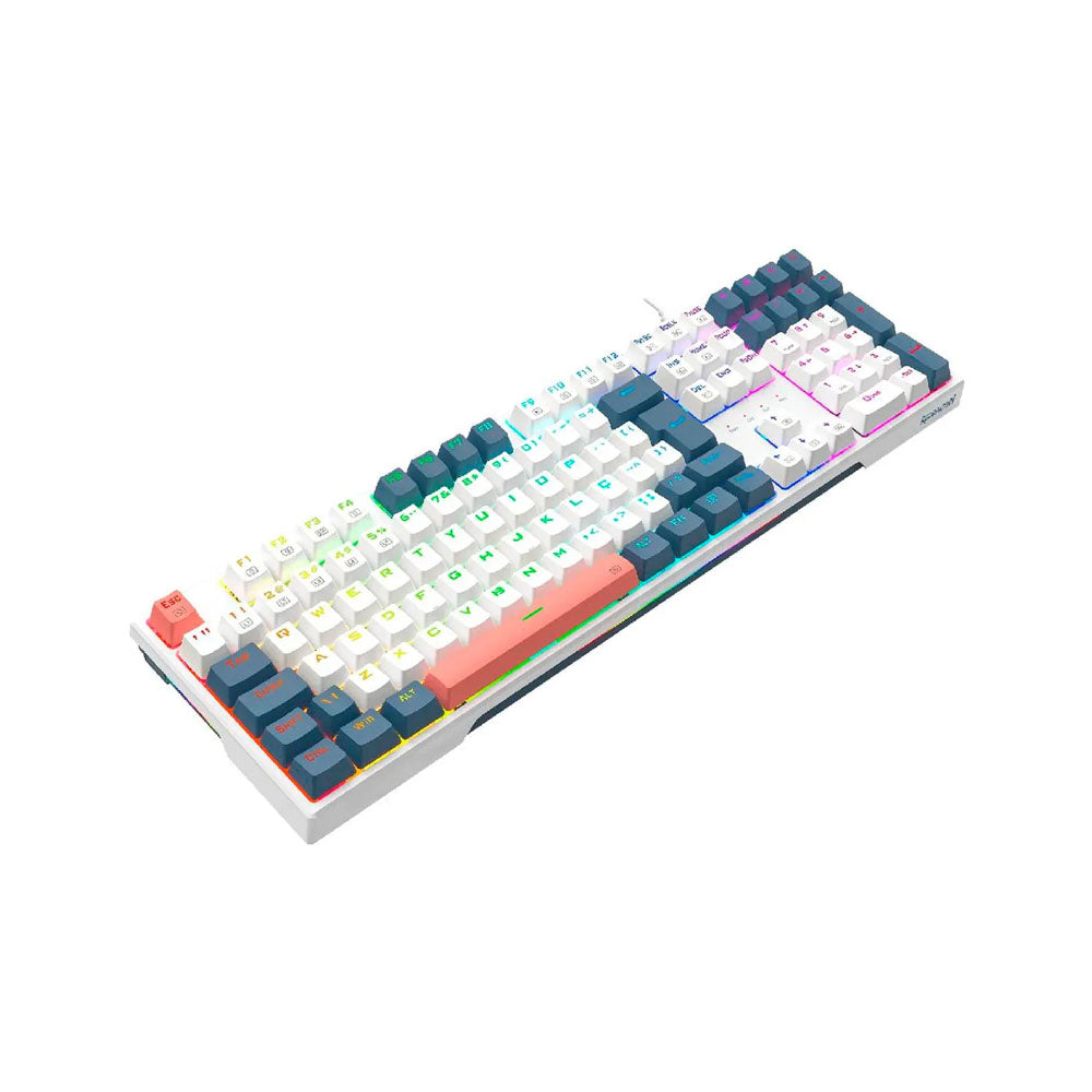 Teclado Gamer Redragon Trundle RGB Azul-Blanco