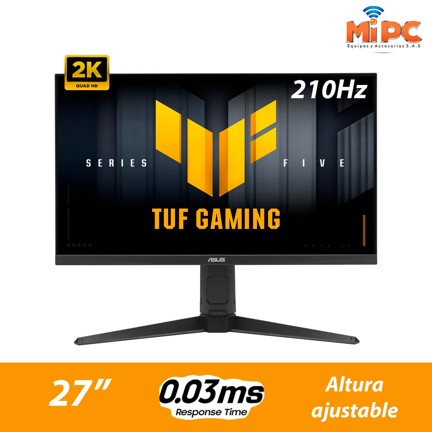 Monitor Asus TUF Gaming VG27AQL5A /  2K QHD / 210 HZ / Altura Ajustable / Fast IPS